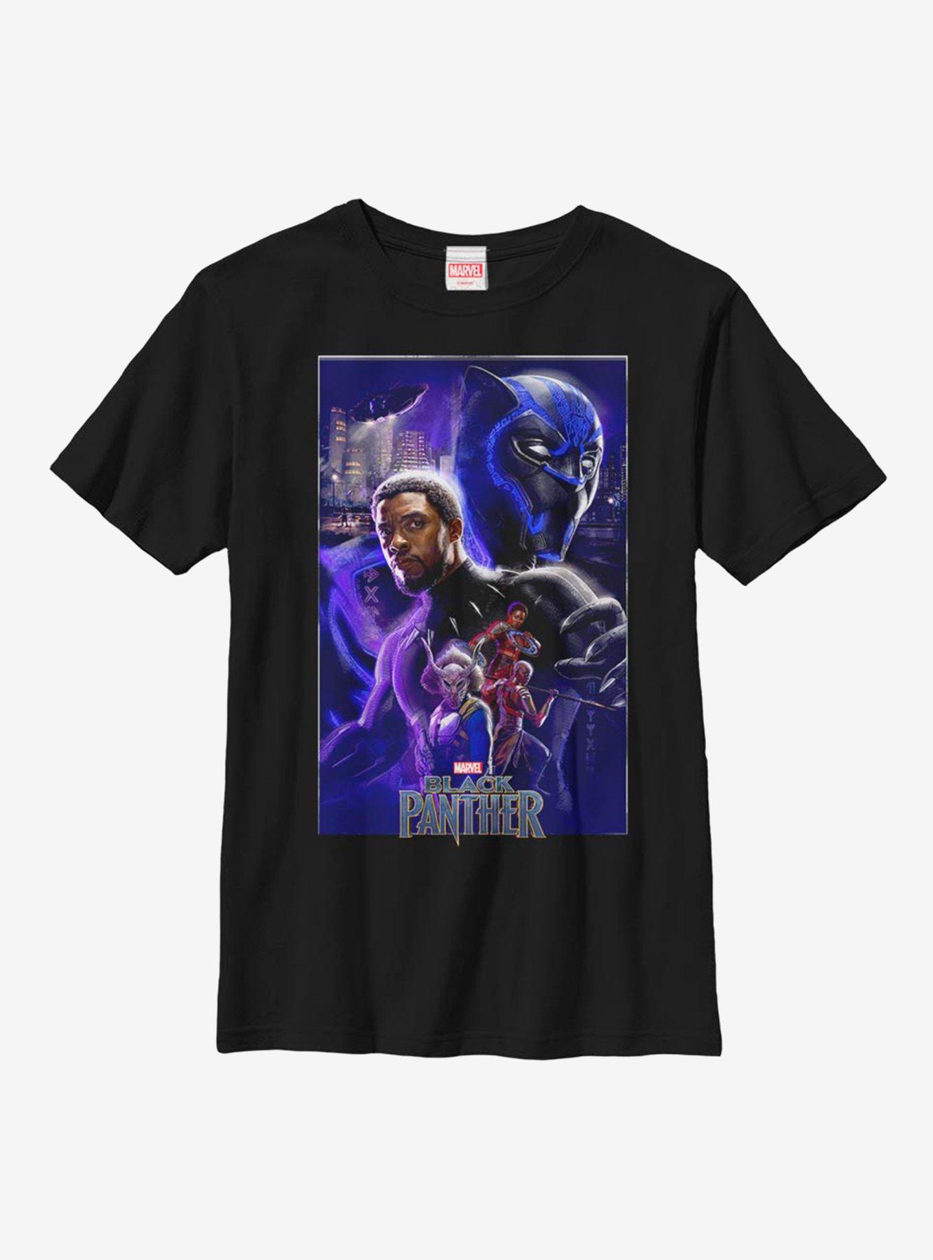 Marvel Black Panther Panther Light Youth T-Shirt, BLACK, hi-res