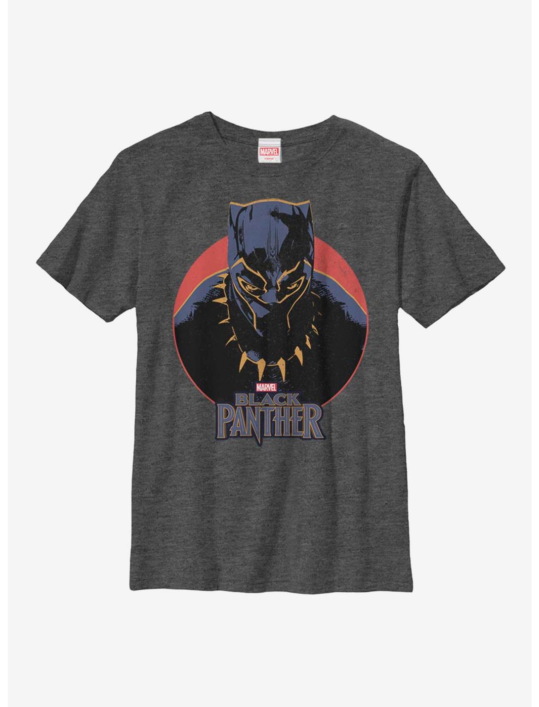 Marvel Black Panther Retro Youth T-Shirt, CHAR HTR, hi-res