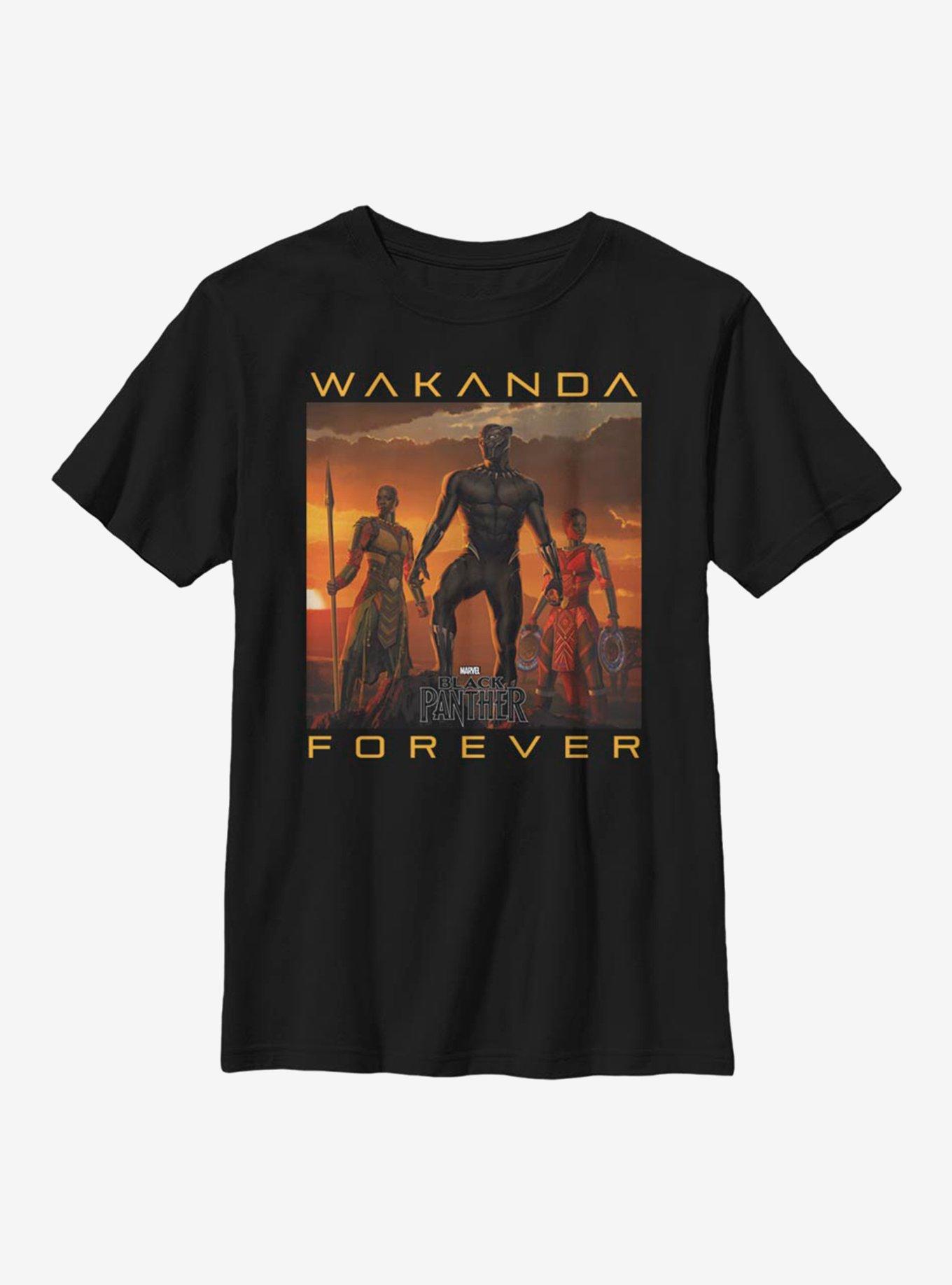 Marvel Black Panther Wakanda Forever Youth T-Shirt, , hi-res
