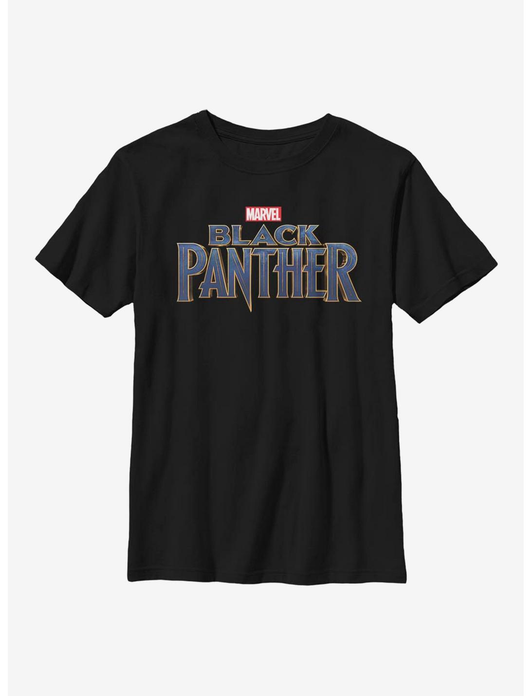 Marvel Black Panther Classic Logo Youth T-Shirt, BLACK, hi-res