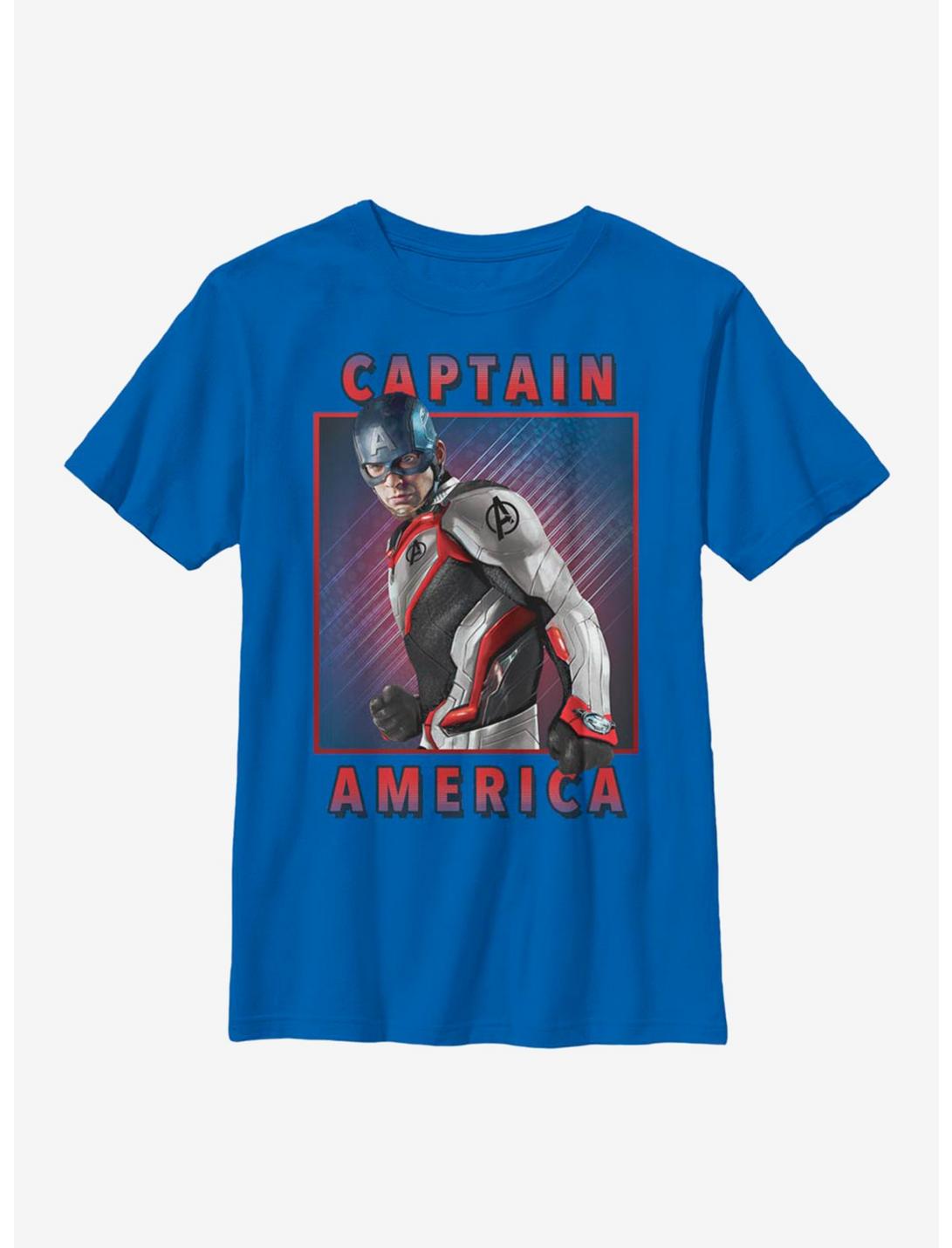Marvel Captain America Armor Solo Youth T-Shirt, ROYAL, hi-res