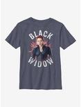Marvel Black Widow Burst Youth T-Shirt, NAVY HTR, hi-res
