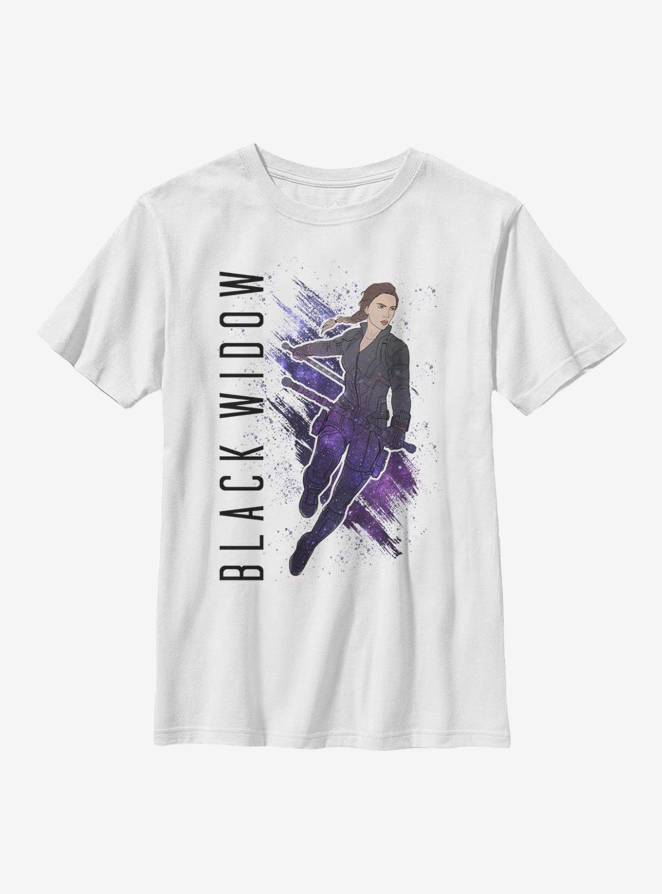 Marvel Black Widow Black Widow Painted Youth T-Shirt, WHITE, hi-res