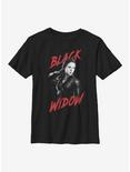 Marvel Black Widow High Contrast Youth T-Shirt, BLACK, hi-res