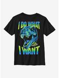 Jurassic Park What I Want Youth T-Shirt, BLACK, hi-res