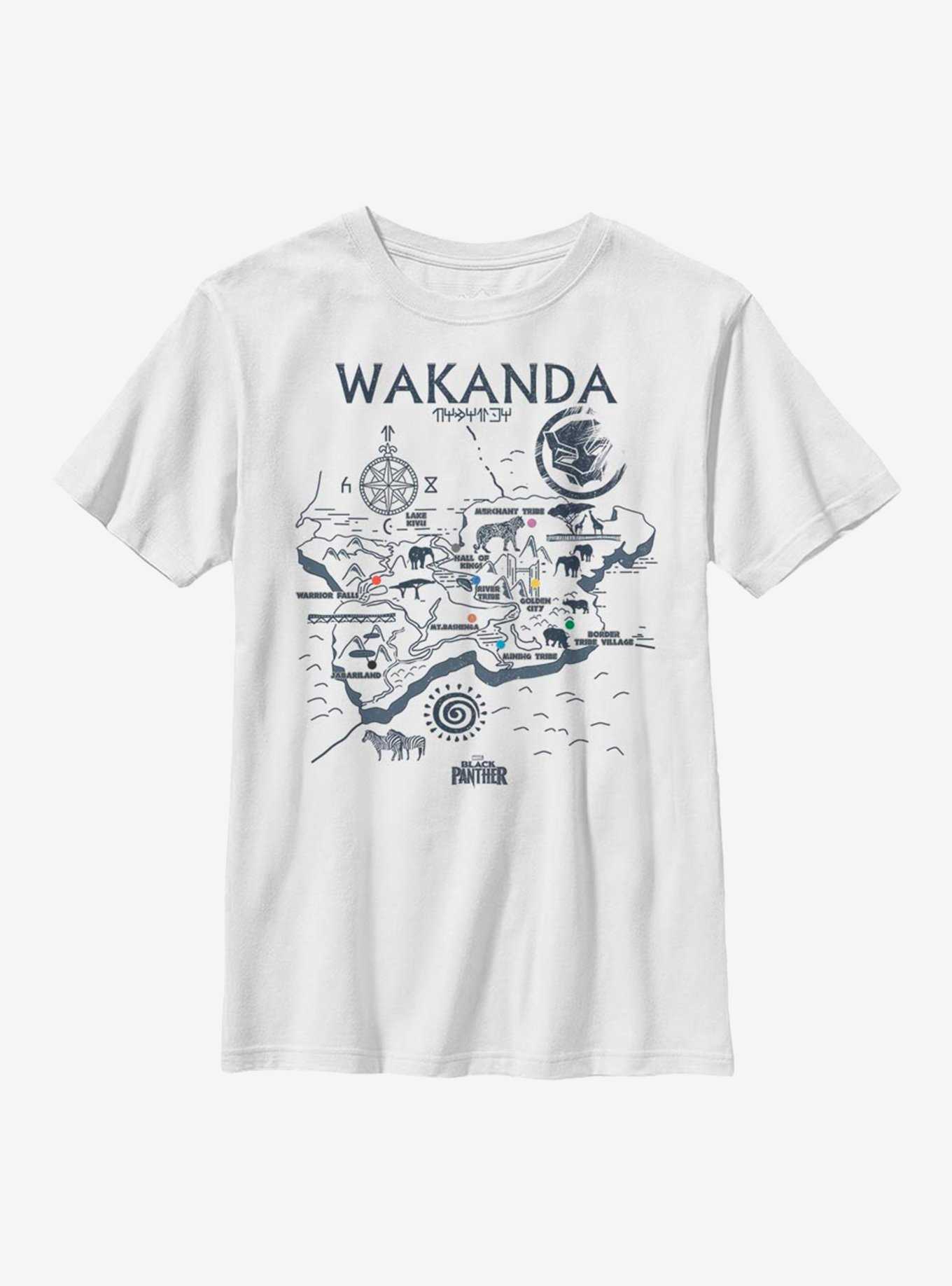 Marvel Black Panther Wakanda Map Youth T-Shirt, , hi-res
