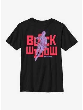 Marvel Black Widow Text Pop Youth T-Shirt, , hi-res