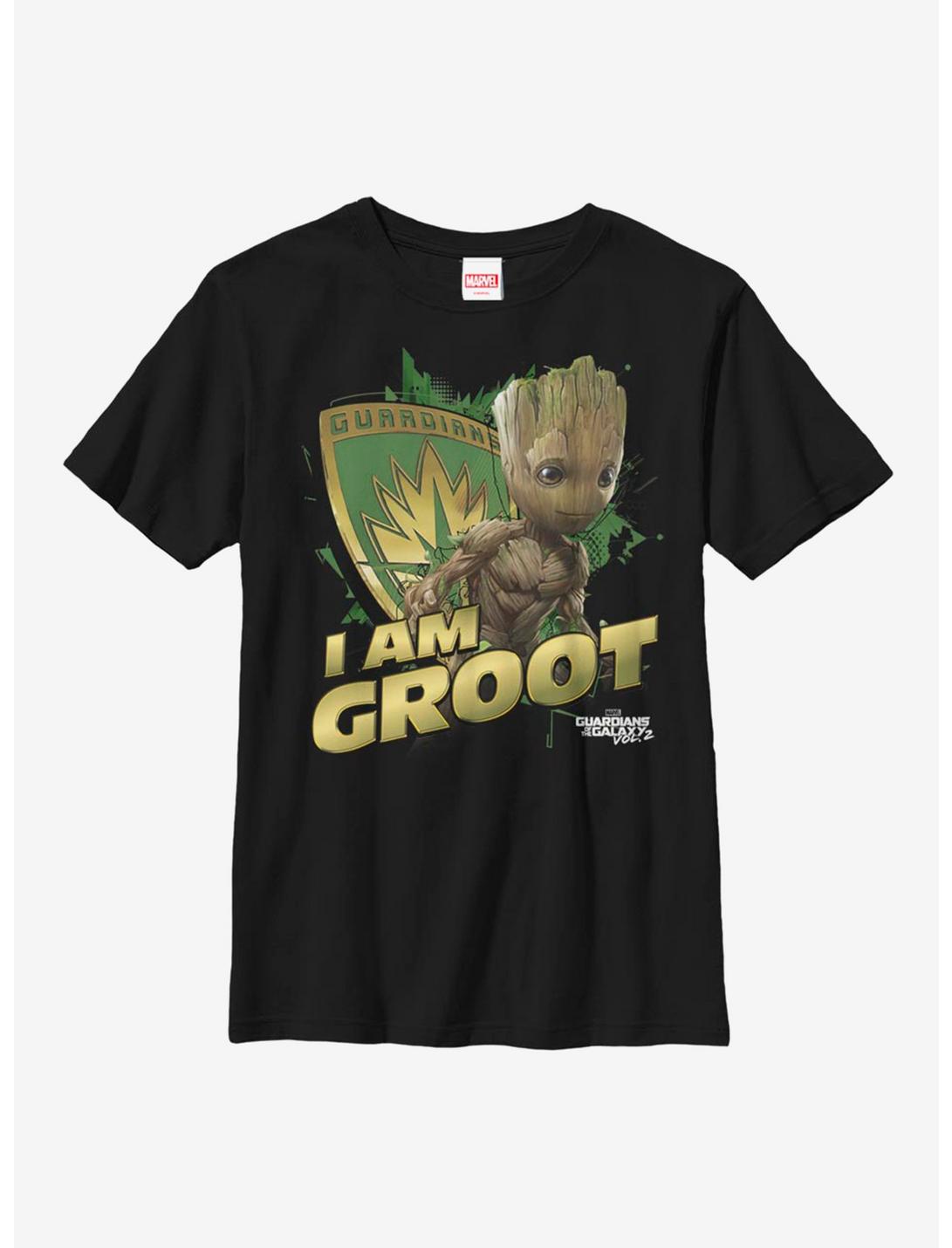 Marvel Guardians Of The Galaxy Groot Slam Youth T-Shirt, BLACK, hi-res