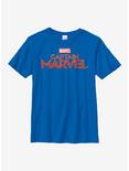 Marvel Captain Marvel Logo Youth T-Shirt, ROYAL, hi-res