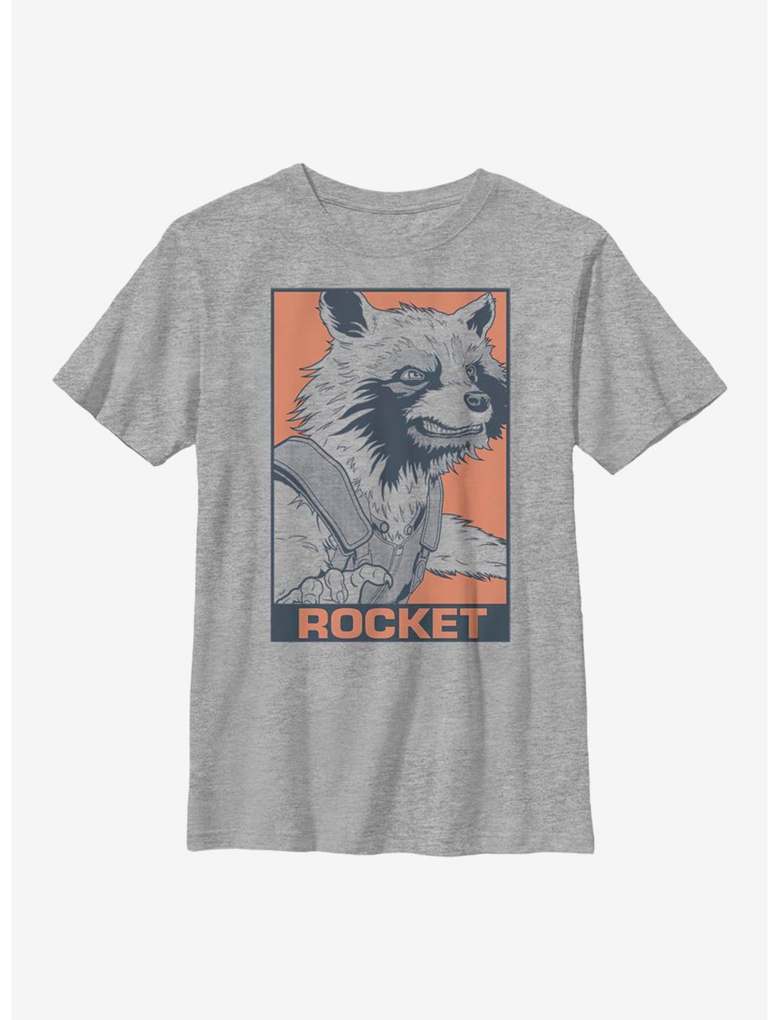 Marvel Guardians Of The Galaxy Pop Rocket Youth T-Shirt, ATH HTR, hi-res
