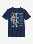 Marvel Guardians Of The Galaxy Rocket Armor Youth T-Shirt, NAVY, hi-res