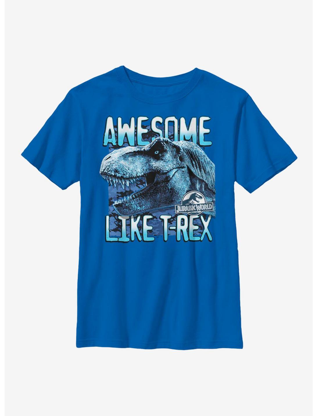 Jurassic World Be Like Rex Youth T-Shirt, ROYAL, hi-res