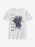 Marvel Guardians Of The Galaxy Rocket Painted Youth T-Shirt, WHITE, hi-res