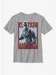 Marvel Captain America Cap Poster Youth T-Shirt, ATH HTR, hi-res