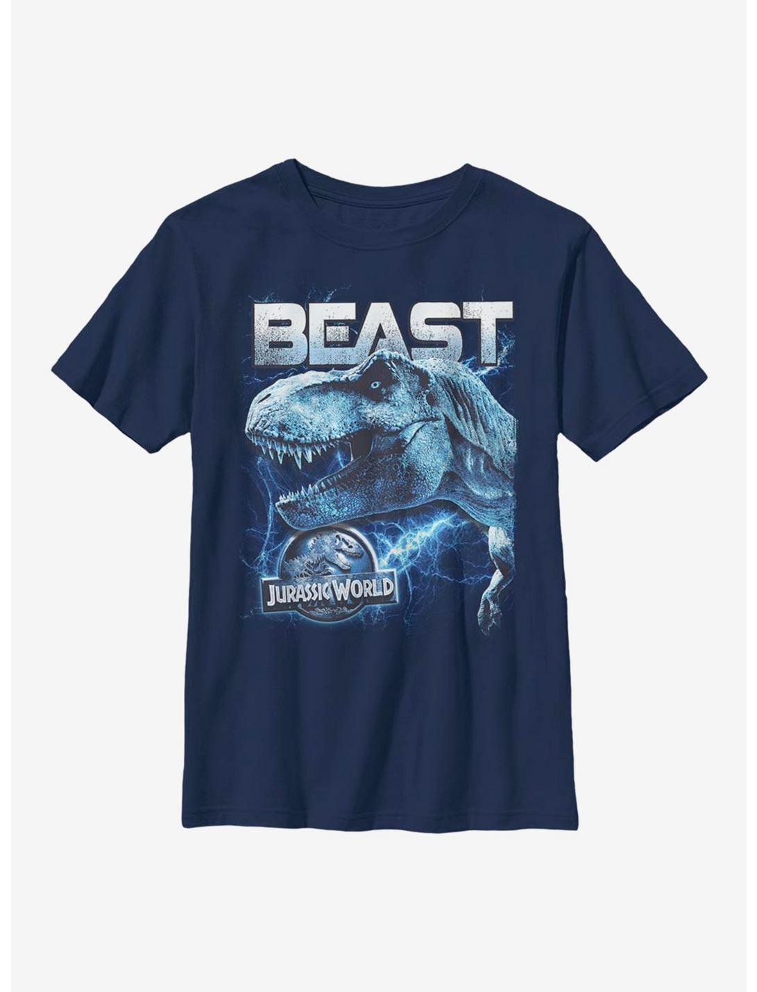 Jurassic World Beast Storm Youth T-Shirt, NAVY, hi-res