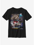 Marvel Guardians Of The Galaxy Space Raccoon Youth T-Shirt, BLACK, hi-res
