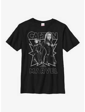 Marvel Captain Marvel Action Pose Youth T-Shirt, , hi-res