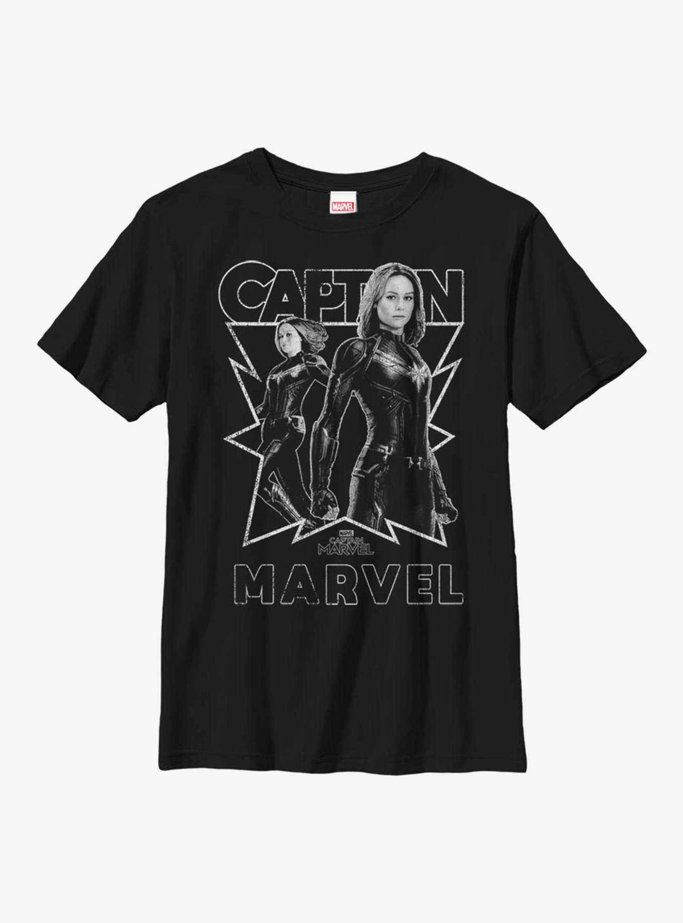 Marvel Captain Marvel Action Pose Youth T-Shirt, , hi-res