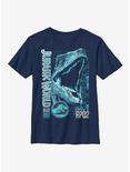 Jurassic World Blue Grid Youth T-Shirt, NAVY, hi-res