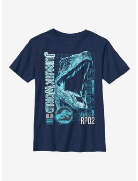 Jurassic World Blue Grid Youth T-Shirt, , hi-res