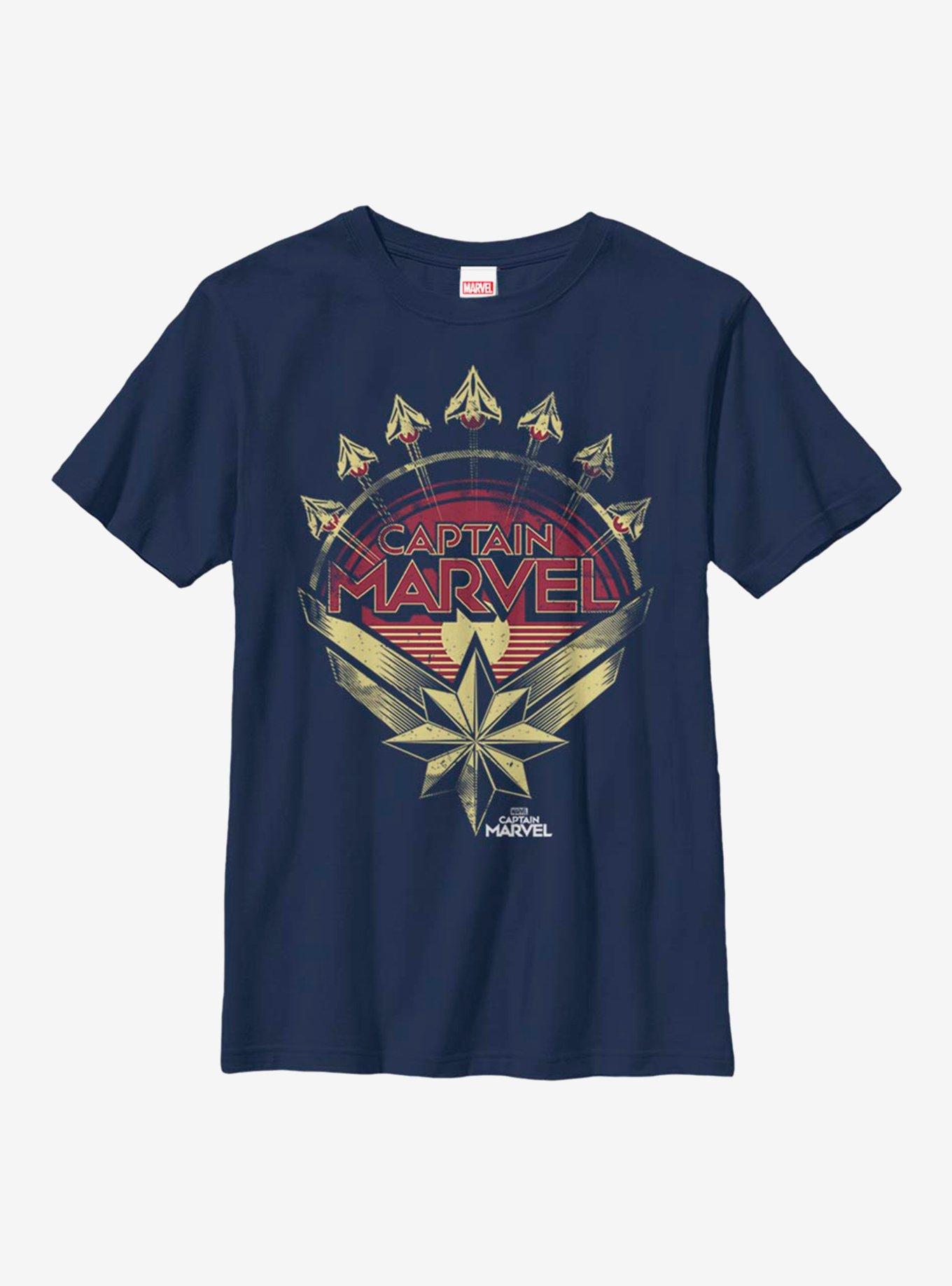 Marvel Captain Marvel Plane Model Youth T-Shirt, , hi-res