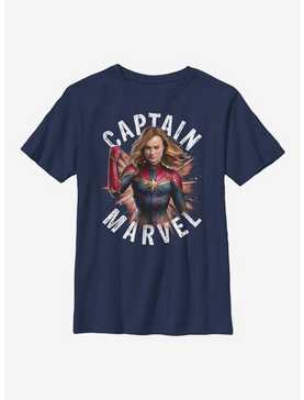 Marvel Captain Marvel Burst Youth T-Shirt, , hi-res