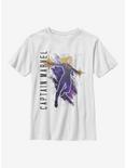 Marvel Captain Marvel Painted Youth T-Shirt, WHITE, hi-res