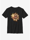Marvel Captain Marvel Fire Youth T-Shirt, BLACK, hi-res