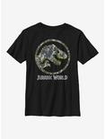 Jurassic World Camo Logo Youth T-Shirt, BLACK, hi-res