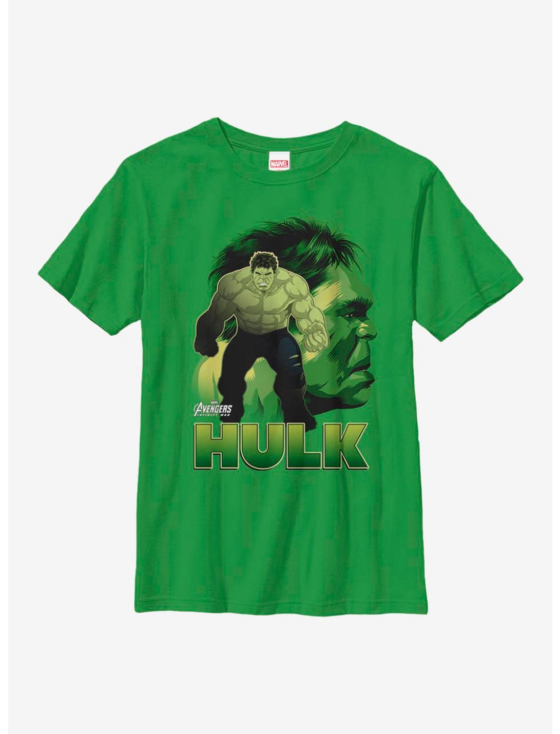Marvel Hulk Smash Silhouette Youth T-Shirt, KELLY, hi-res