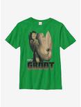 Marvel Guardians Of The Galaxy Groot Silhouette Youth T-Shirt, KELLY, hi-res