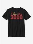Marvel Iron Man Love You 3000 Youth T-Shirt, BLACK, hi-res