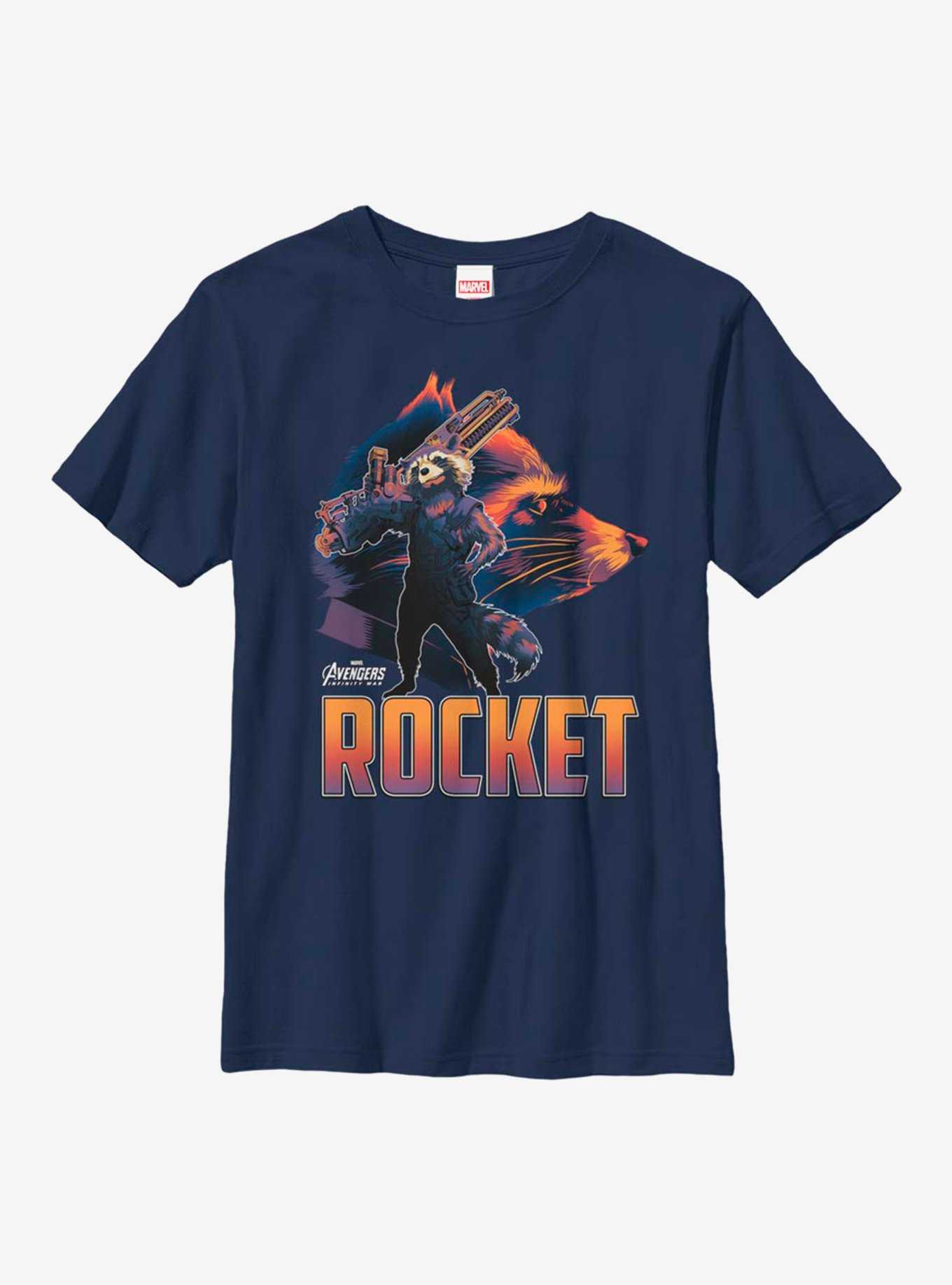Marvel Guardians Of The Galaxy Rocket Silhouette Youth T-Shirt, , hi-res