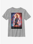 Marvel Captain Marvel Poster Youth T-Shirt, ATH HTR, hi-res