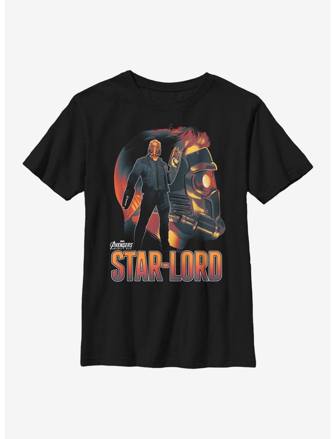 Marvel Guardians Of The Galaxy Star Lord Youth T-Shirt, BLACK, hi-res