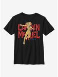 Marvel Captain Marvel Pop Captain Marvel Youth T-Shirt, BLACK, hi-res