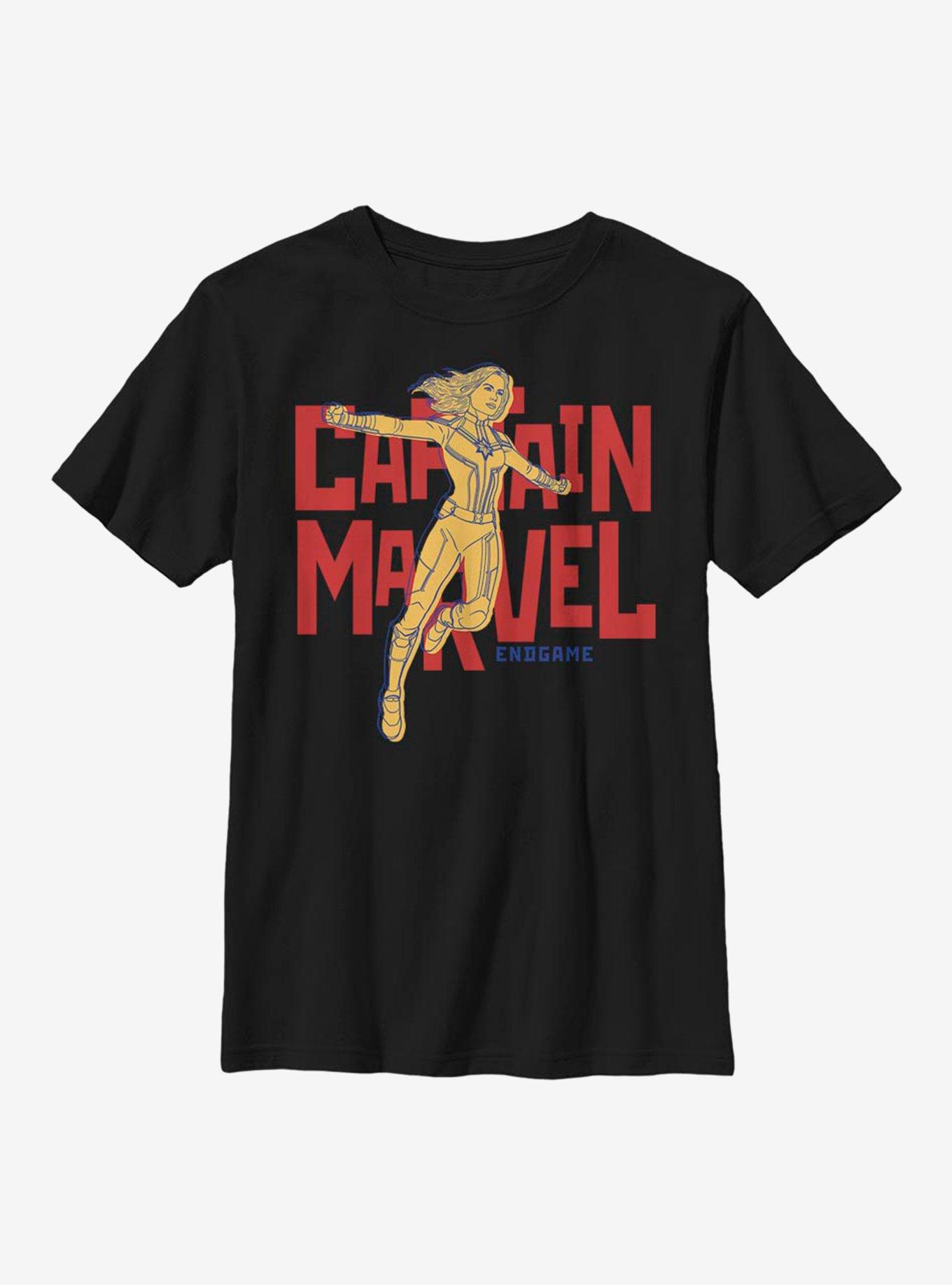 Marvel Captain Marvel Pop Captain Marvel Youth T-Shirt, , hi-res