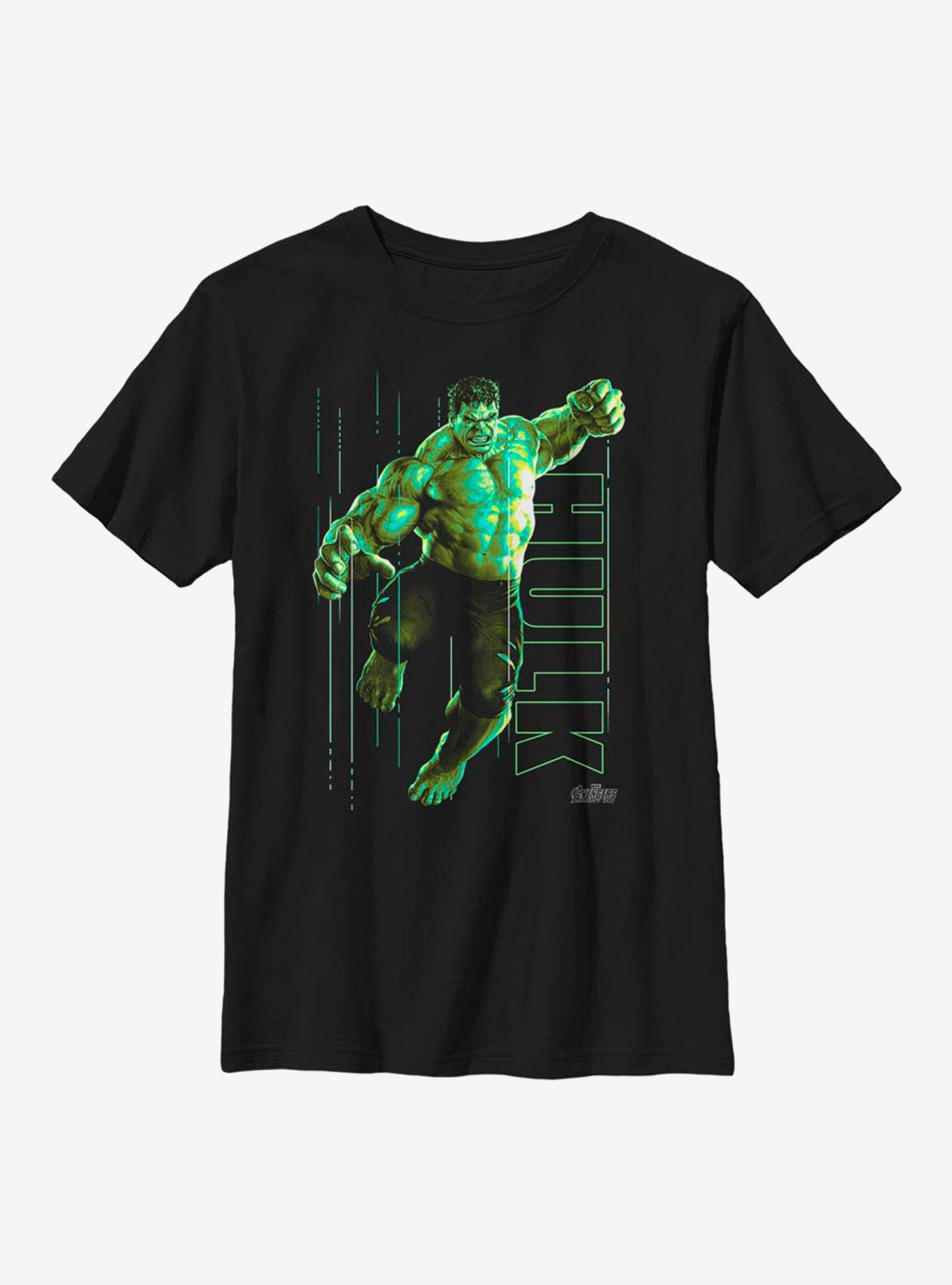 Marvel Hulk Glow Youth T-Shirt, BLACK, hi-res