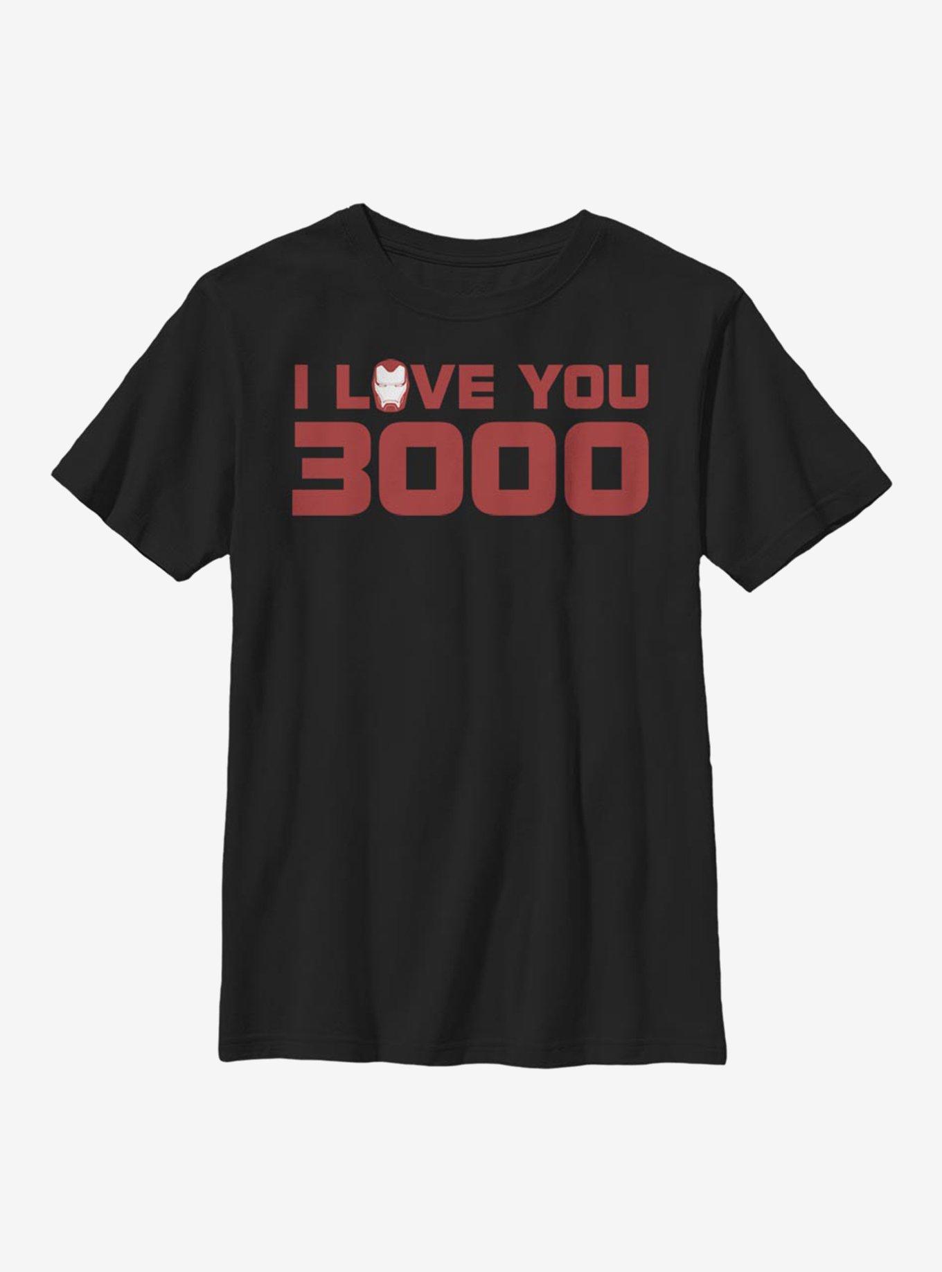 Marvel Iron Man Love 3000 Youth T-Shirt - BLACK | BoxLunch