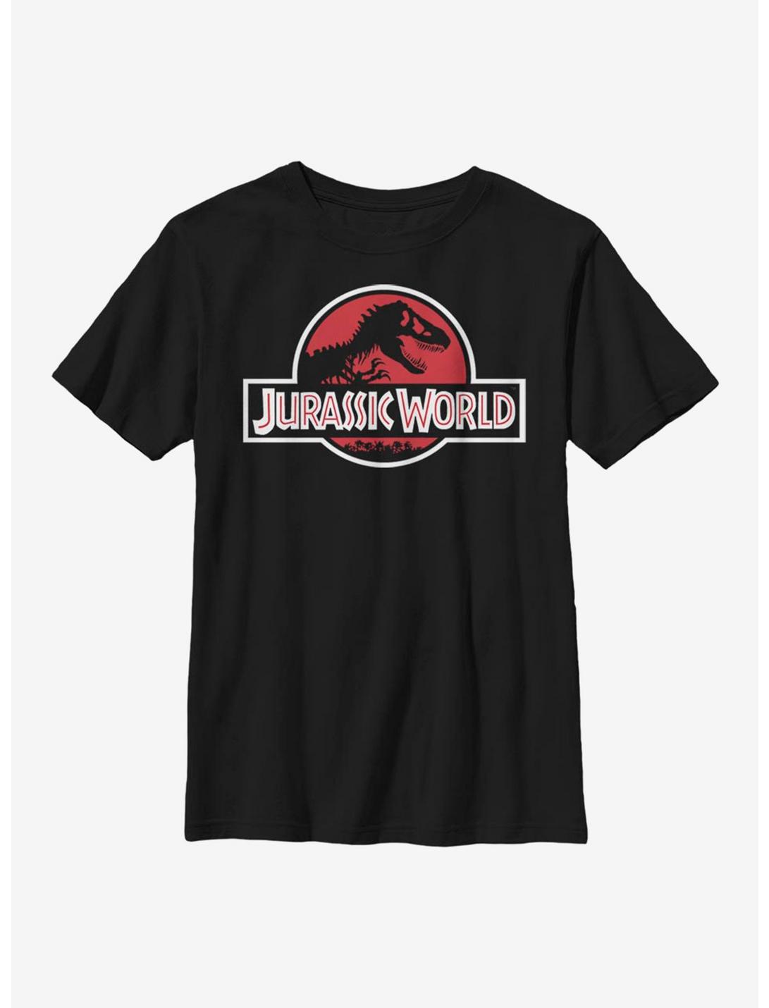 Jurassic World Multicolor Logo Youth T-Shirt, BLACK, hi-res