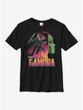 Marvel Guardians Of The Galaxy Gamora Silhouette Youth T-Shirt, BLACK, hi-res