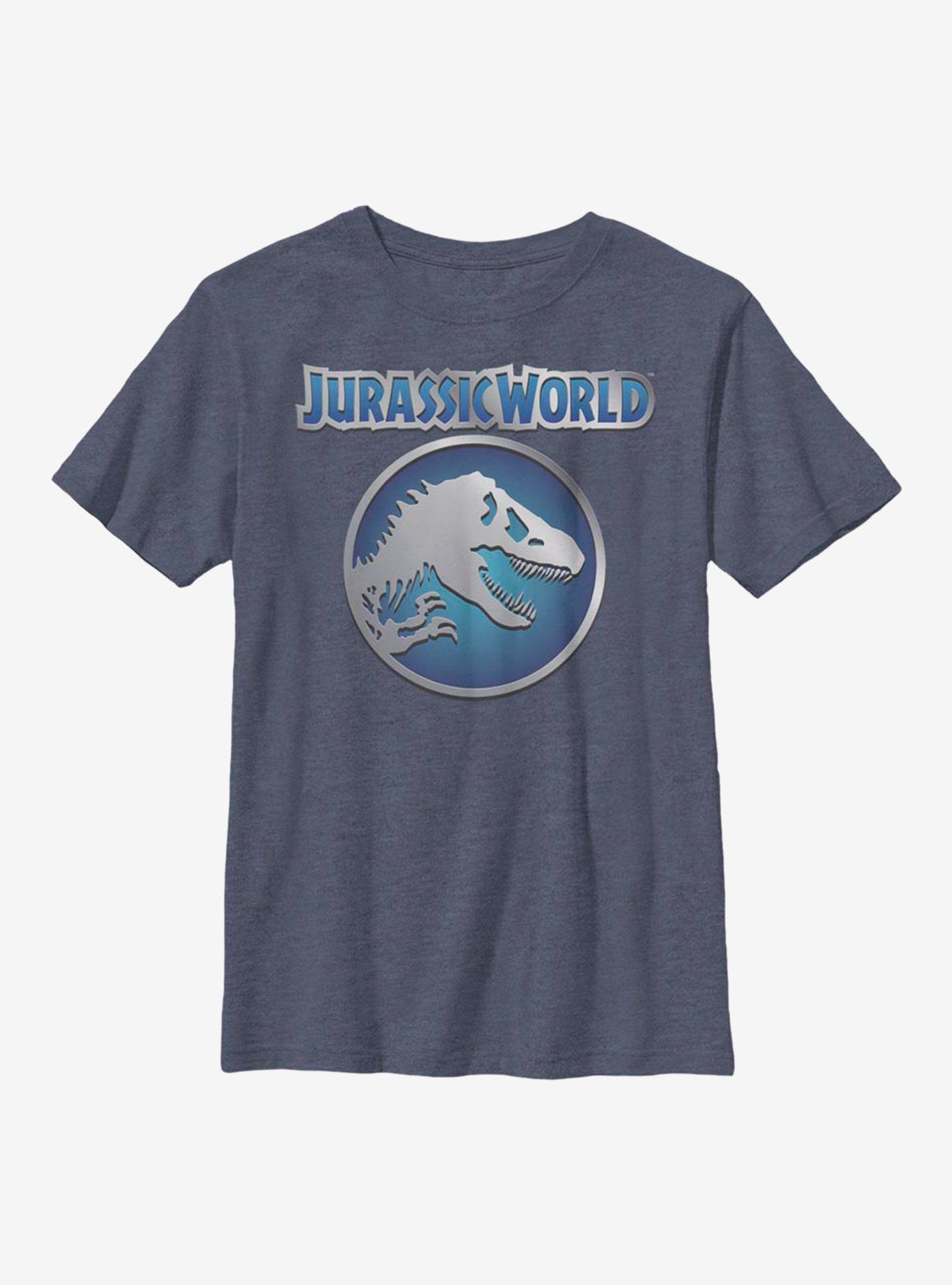 Jurassic World Shiny Logo Youth T-Shirt, , hi-res