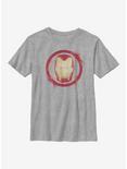 Marvel Iron Man Spray Logo Youth T-Shirt, ATH HTR, hi-res