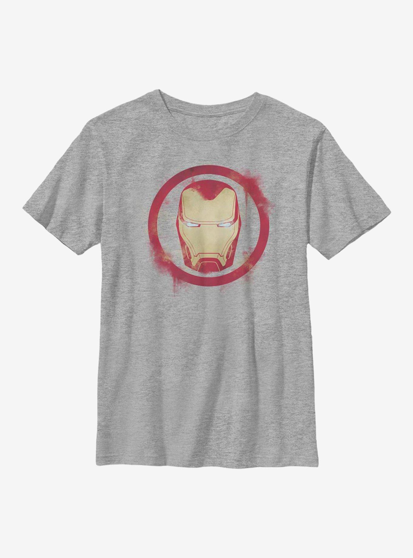 Marvel Iron Man Spray Logo Youth T-Shirt, , hi-res