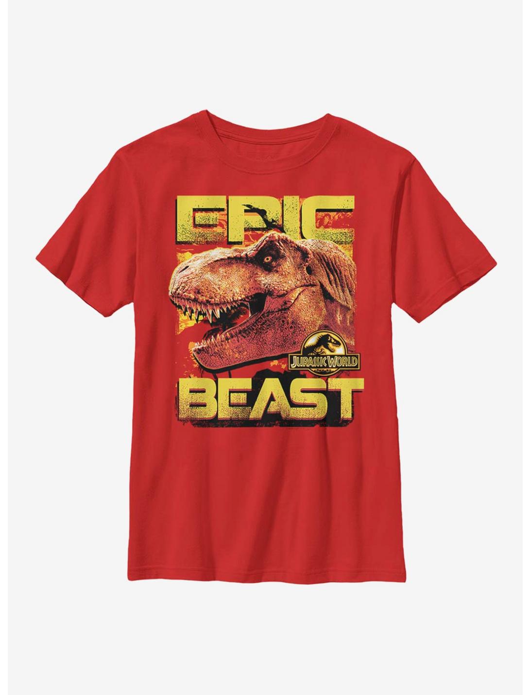 Jurassic World Epic Rex Youth T-Shirt, RED, hi-res