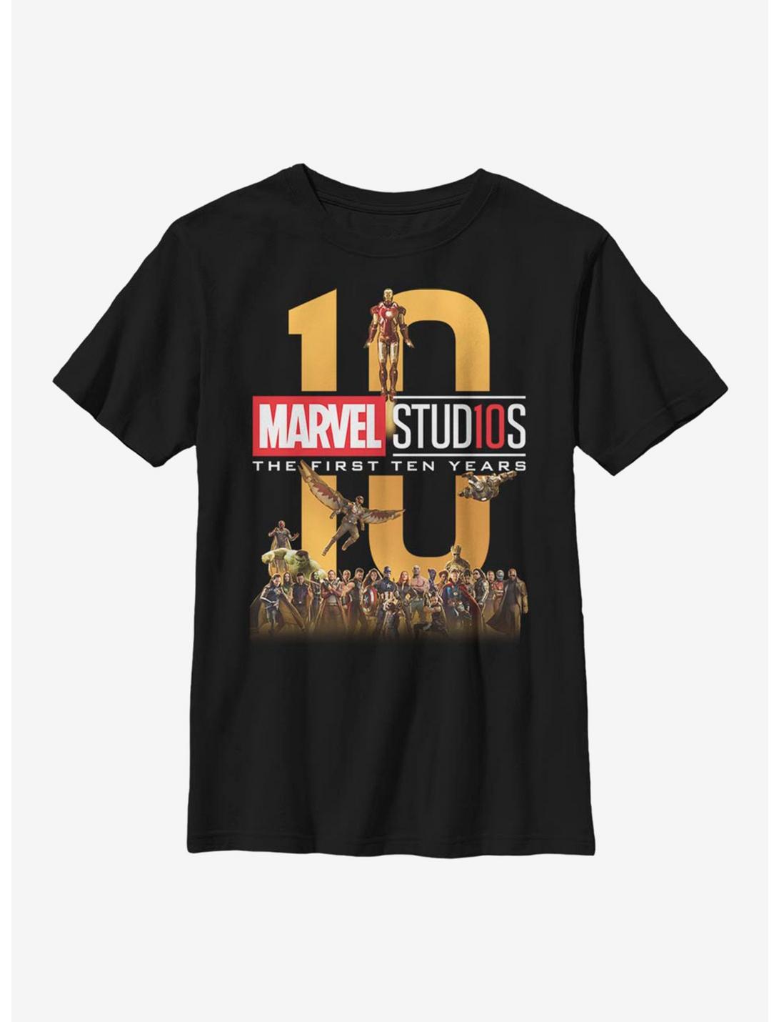 Marvel First 10 Years Youth T-Shirt, BLACK, hi-res