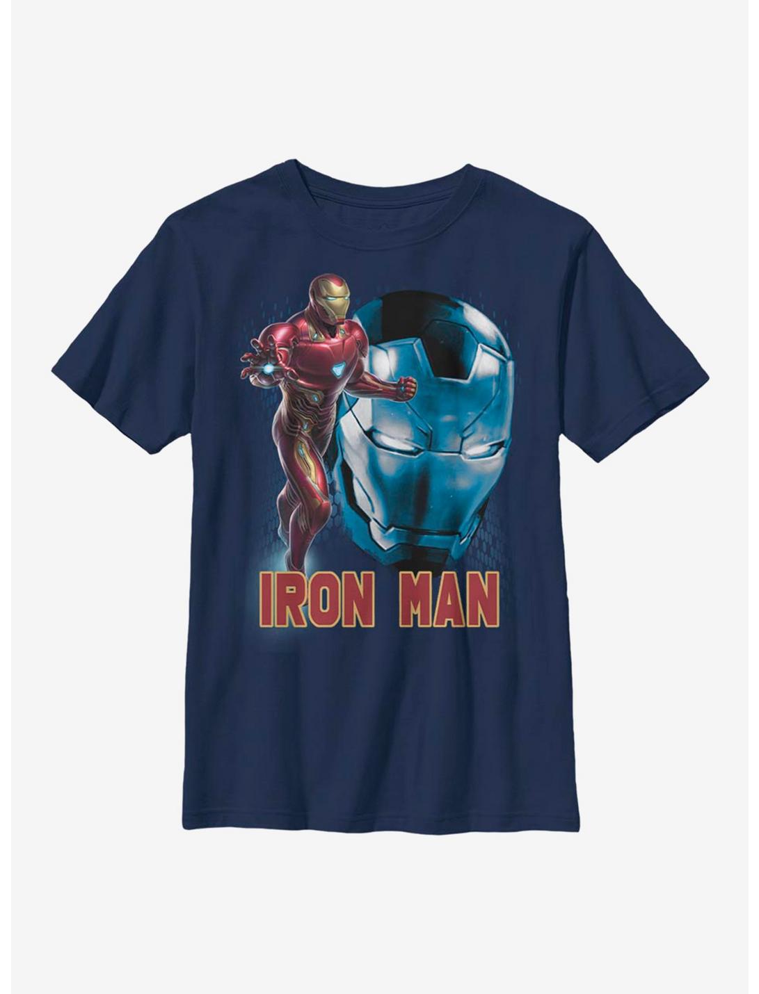 Marvel Iron Man Profile Youth T-Shirt, NAVY, hi-res
