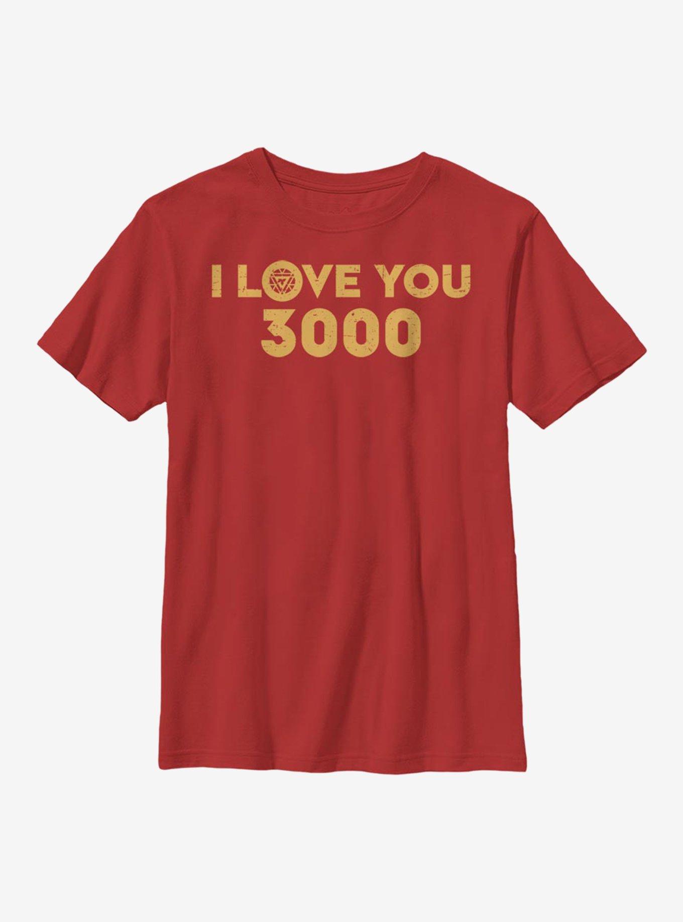 Marvel Iron Man Love 3000 Youth T-Shirt - RED | BoxLunch