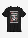 Jurassic World Floral Branded Youth T-Shirt, BLACK, hi-res