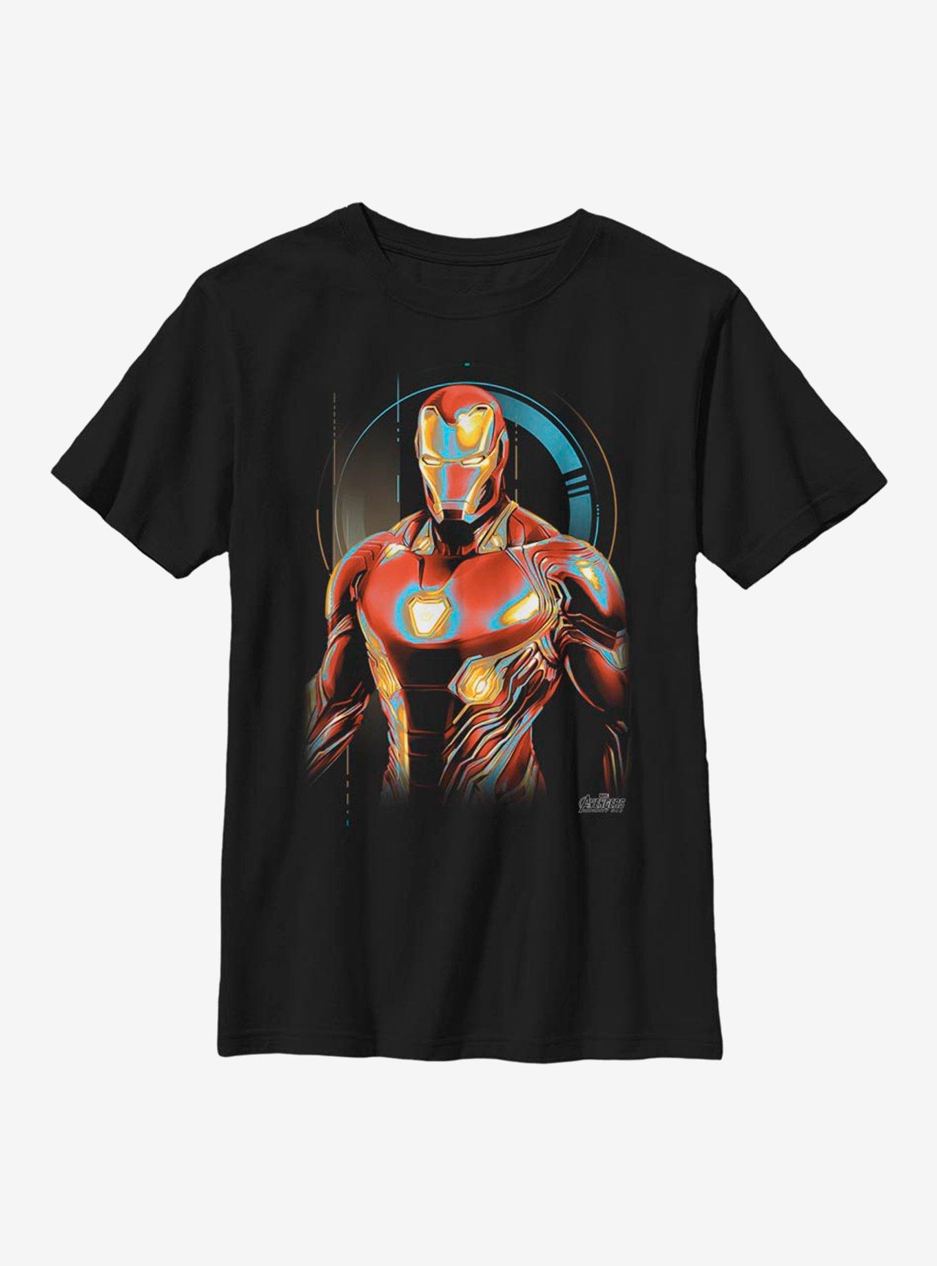 Marvel Iron Man Iron Glow Youth T-Shirt - BLACK | BoxLunch